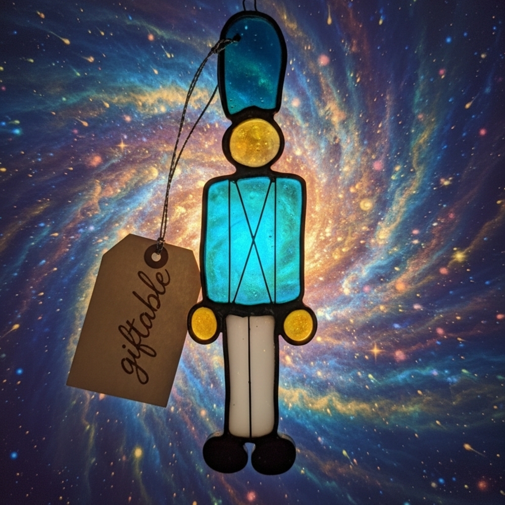 🎁 🌲Stained Glass Drummer Boy Sun Catcher